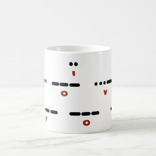I Love You Morse Code Morphing Mug