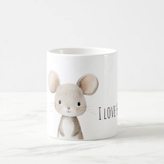 I Love You Mouse Coffee Mug (Center)
