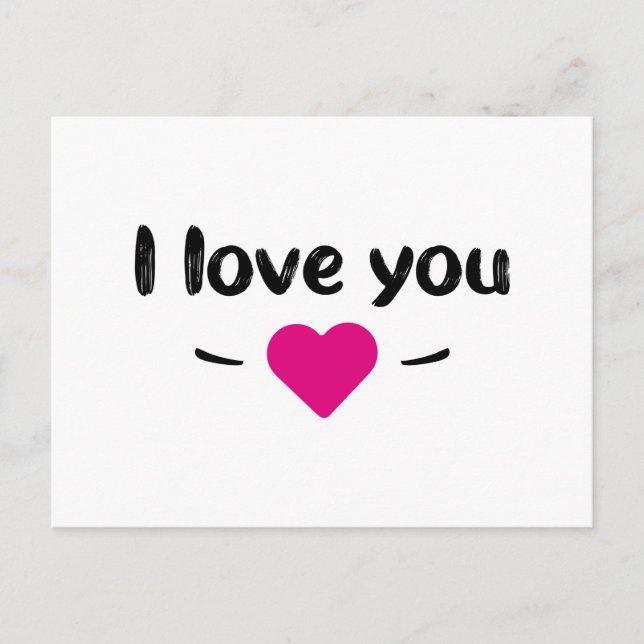 I love you mug postcard (Front)