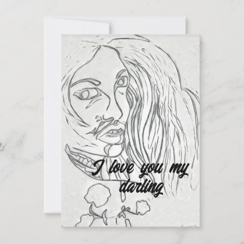I love you my darling romance card