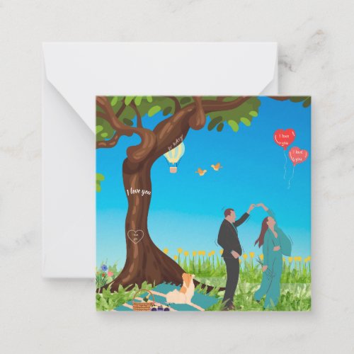 I love you my Valentine  custom personalised Note Card