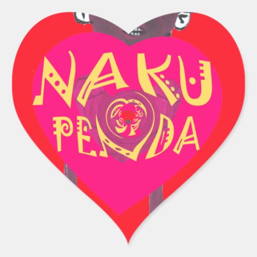 I love you Nakupenda Kenya Swahili Art Heart Sticker