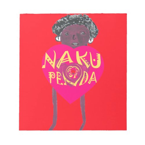 I love you Nakupenda Kenya Swahili Art Notepad