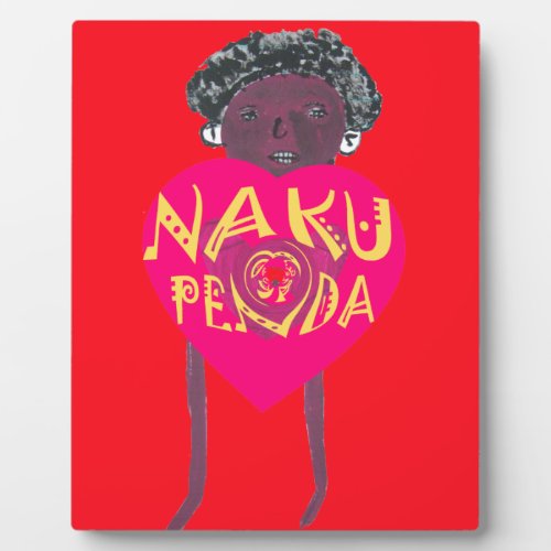 I love you Nakupenda Kenya Swahili Art Plaque