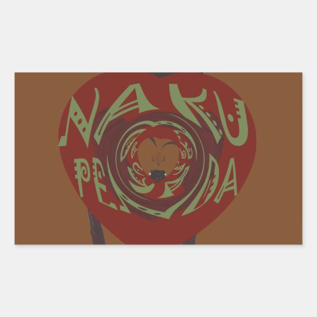 I love You! Nakupenda Sana Rectangular Sticker (Front)