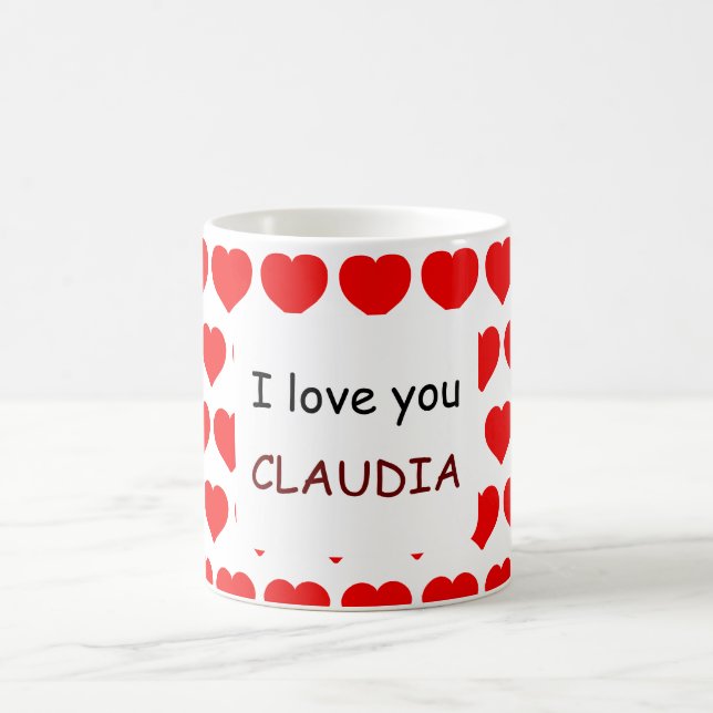 I love you Name  Coffee Mug (Center)