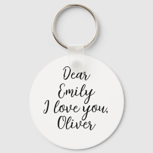 I Love You Name Template Keychain