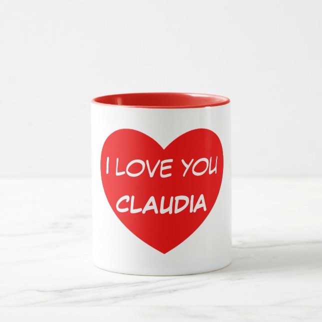 I love you Name Two-tone Mug (Center)