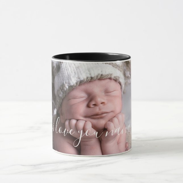 I Love You Nana Personalized Photo Mug (Center)