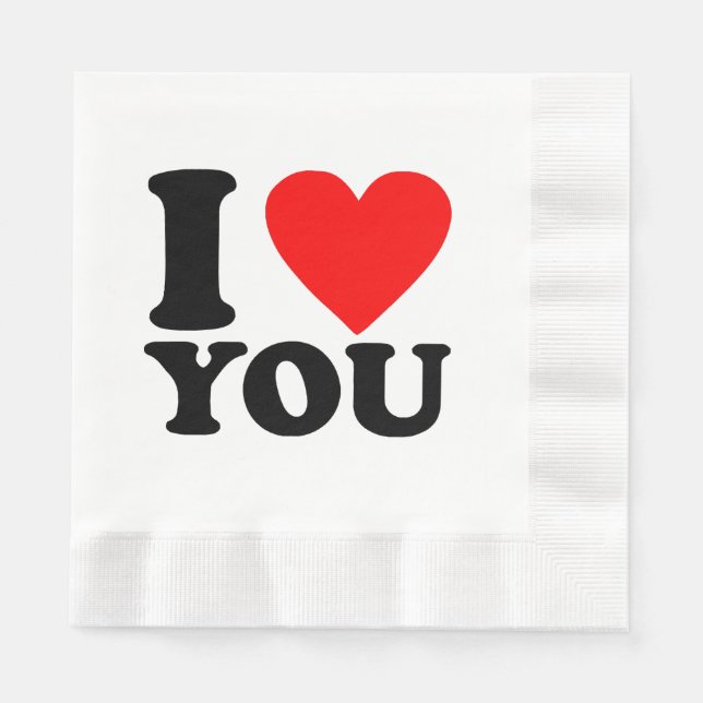 I Love You Napkins (Front)
