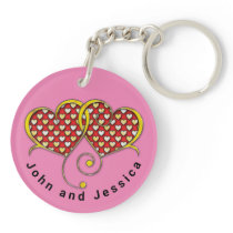 I Love You Note Card Design Keychain