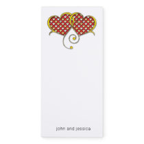 I Love You Note Card Design Magnetic Notepad