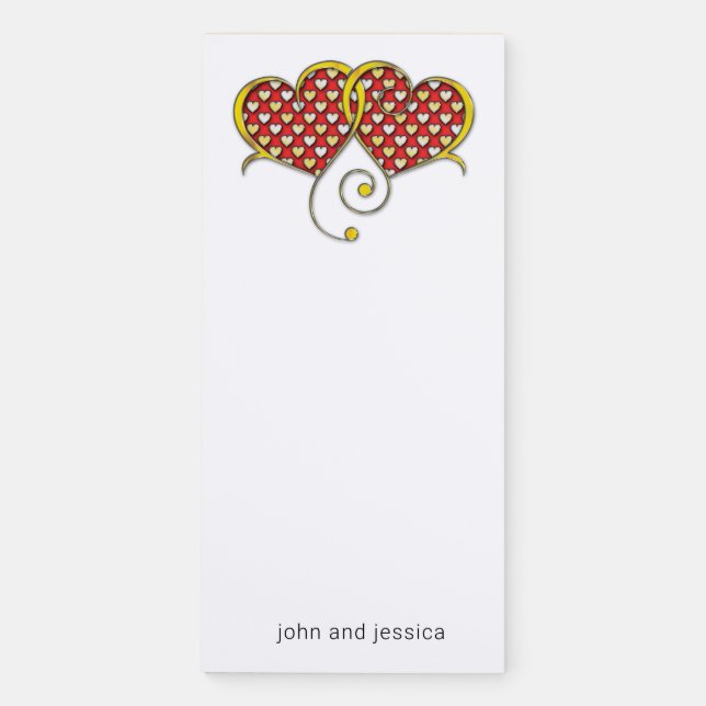 I Love You Note Card Design Magnetic Notepad (Front)