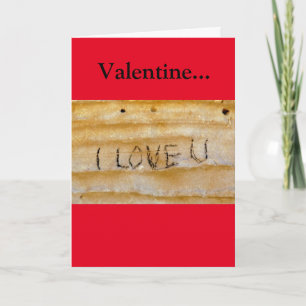 I Love You On Rock Valentine Holiday Card