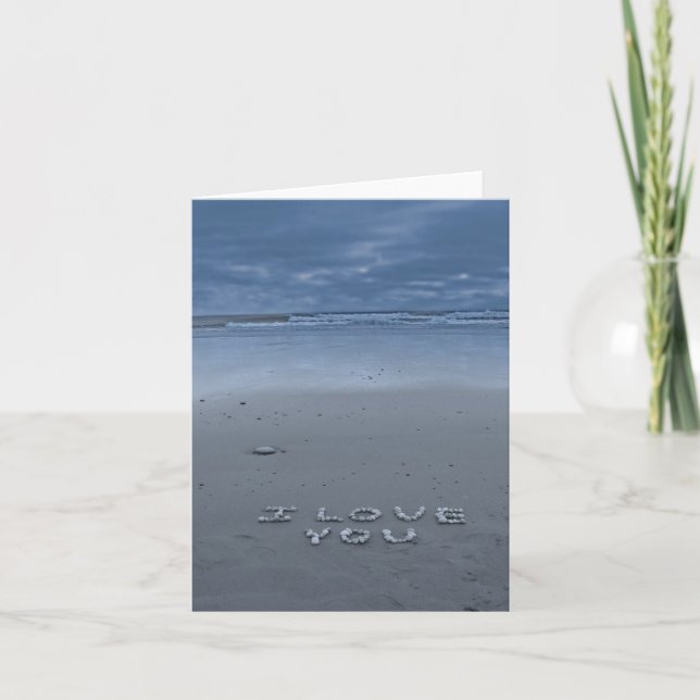 I Love You On The Beach Card (Front)