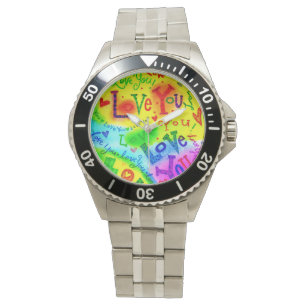 I LOVE YOU Painting Watch