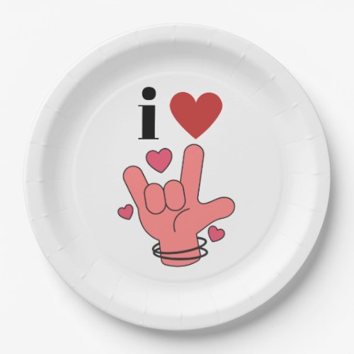 i love you paper dish paper plates