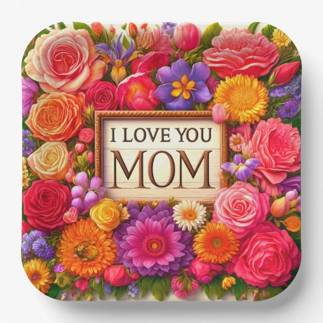 I Love You Paper Plates (Front)