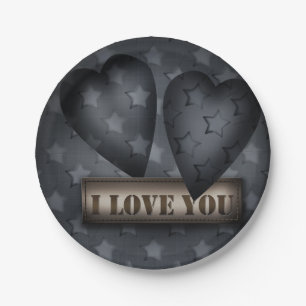 I love you paper plates