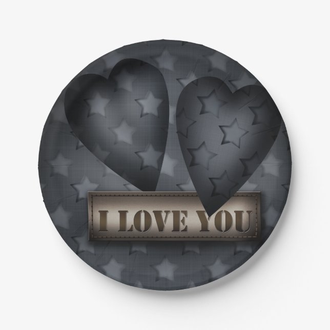 I love you paper plates (Front)