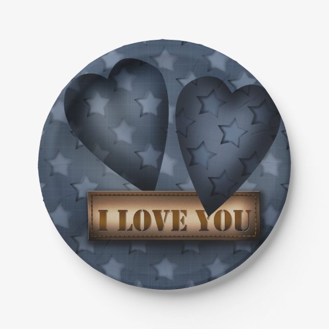 I love you paper plates (Front)