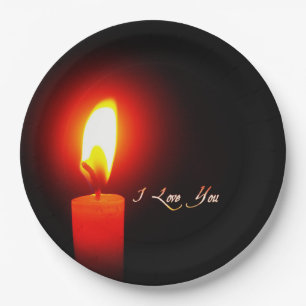 I Love You Paper Plates