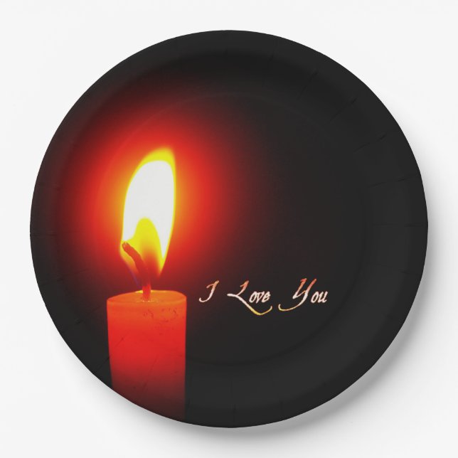 I Love You Paper Plates (Front)