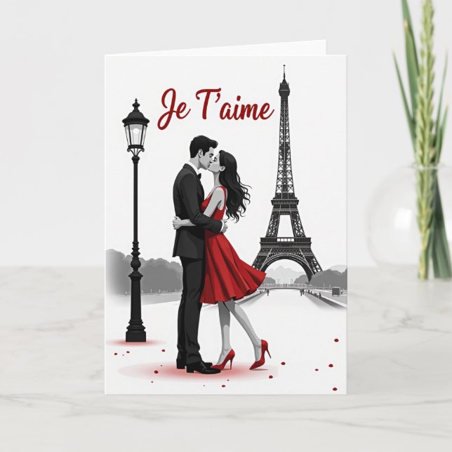 I Love You Paris Couple Card (Front)