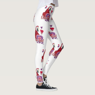 I Love You Parrot With Hearts Leggings