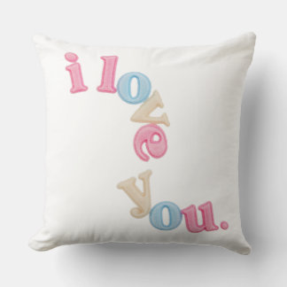 "i love you" Patch Art Pillow | Aesthetic Home Dec
