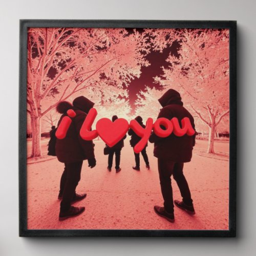 I love you  peel and stick photo tile