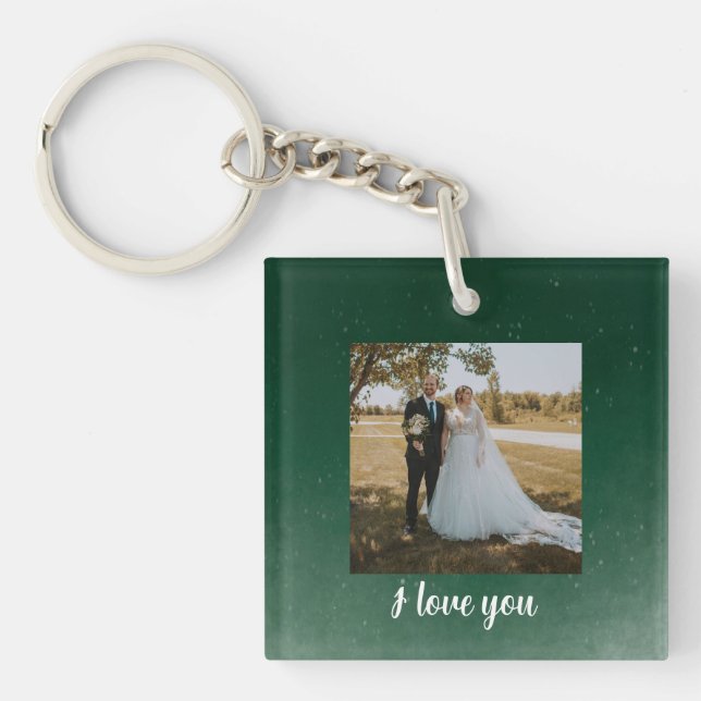 I love you personalized keychain (Front)