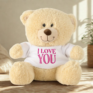 I Love You Personalized Message Teddy Bear