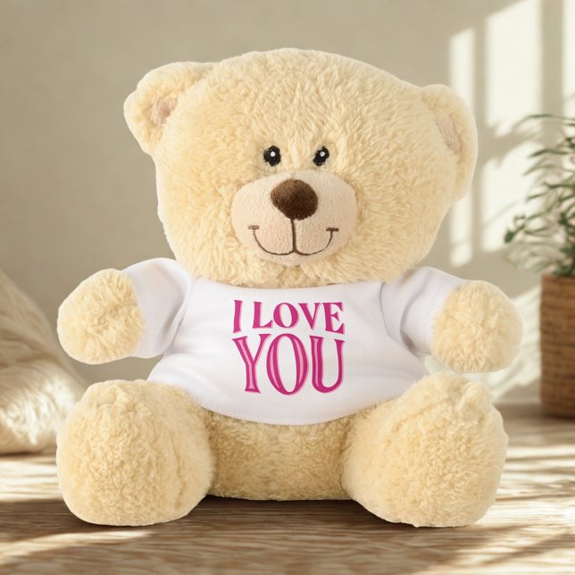 I Love You Personalized Message Teddy Bear (Creator Uploaded)