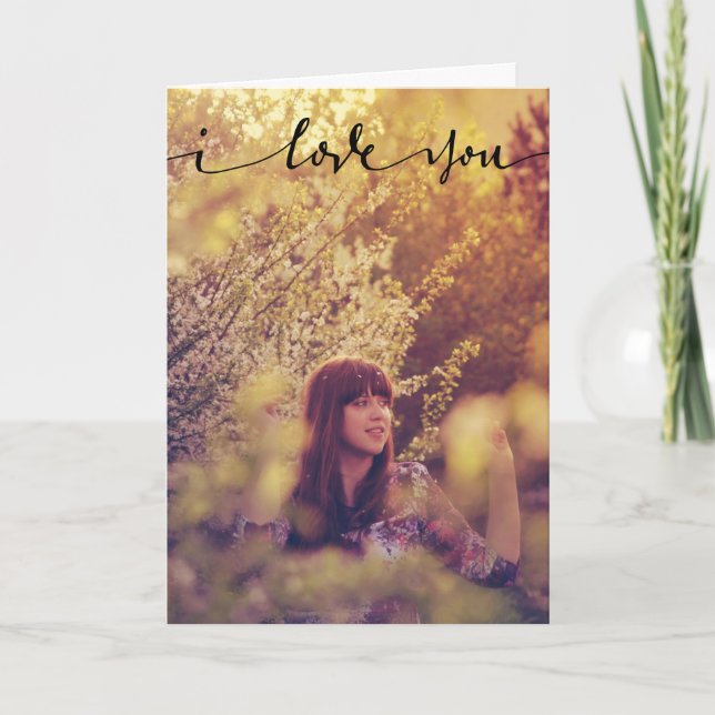I Love You Personalized Photo Card (Front)