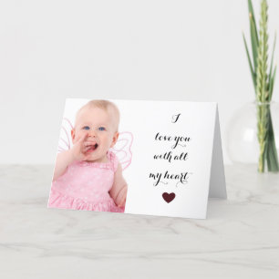 I love you Personalized Photo Card
