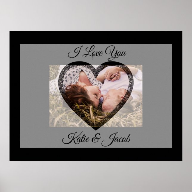 I Love You personalized Photo Poster (Front)