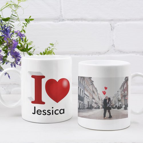 I Love You Personalized Valentines Day  photo Coffee Mug