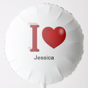 I Love You Personalized Valentines Day Red   Balloon