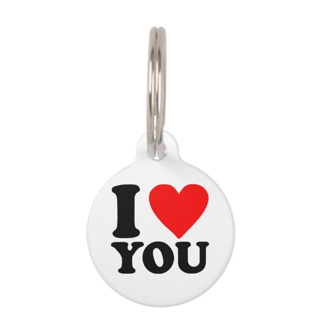I Love You Pet ID Tag (Front)