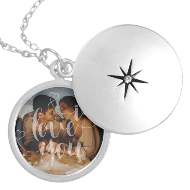 I Love You Photo Personalized Necklace (Front)