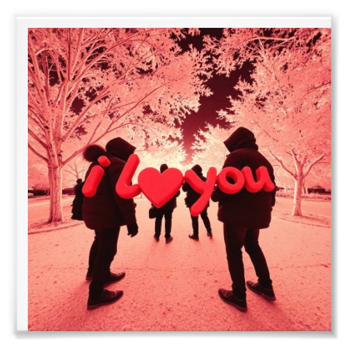 I love you  photo print