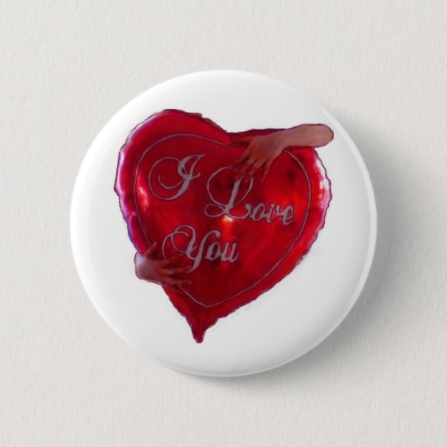 I Love You Pinback Button (Front)
