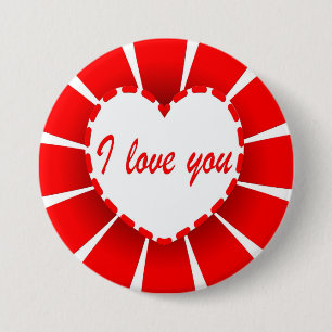 I love you pinback button