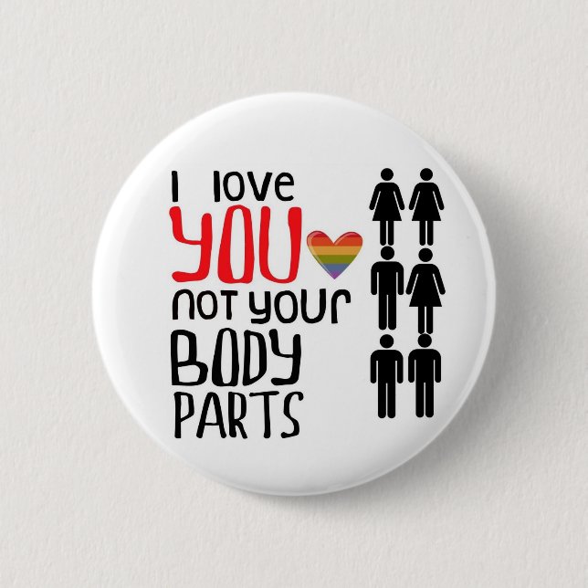 I Love YOU Pinback Button (Front)