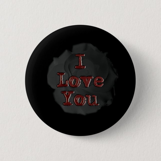 I love you pinback button (Front)