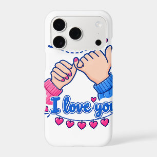 I Love You Pinky Promise Cute Hearts iPhone 17 Pro Case