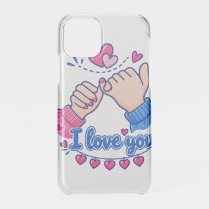 I Love You Pinky Promise Cute Hearts iPhone 11 Pro Case