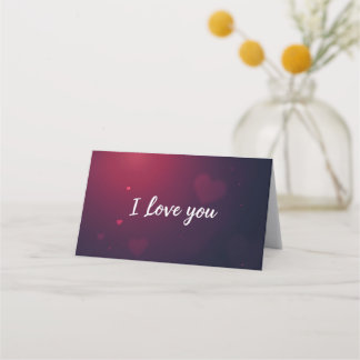 I Love You  Place Card