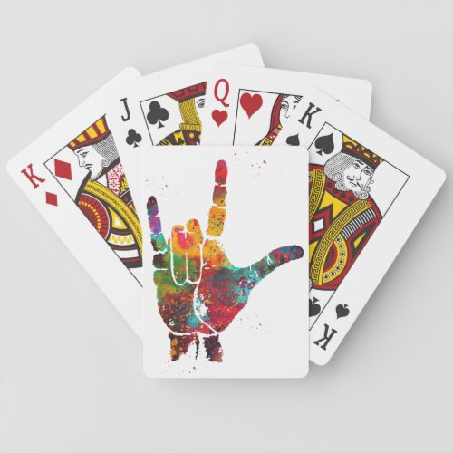 I Love You Playing Cards